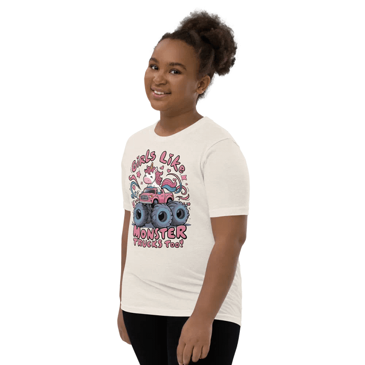 Girls like Monster Tucks Too- Youth Tee product image (2)