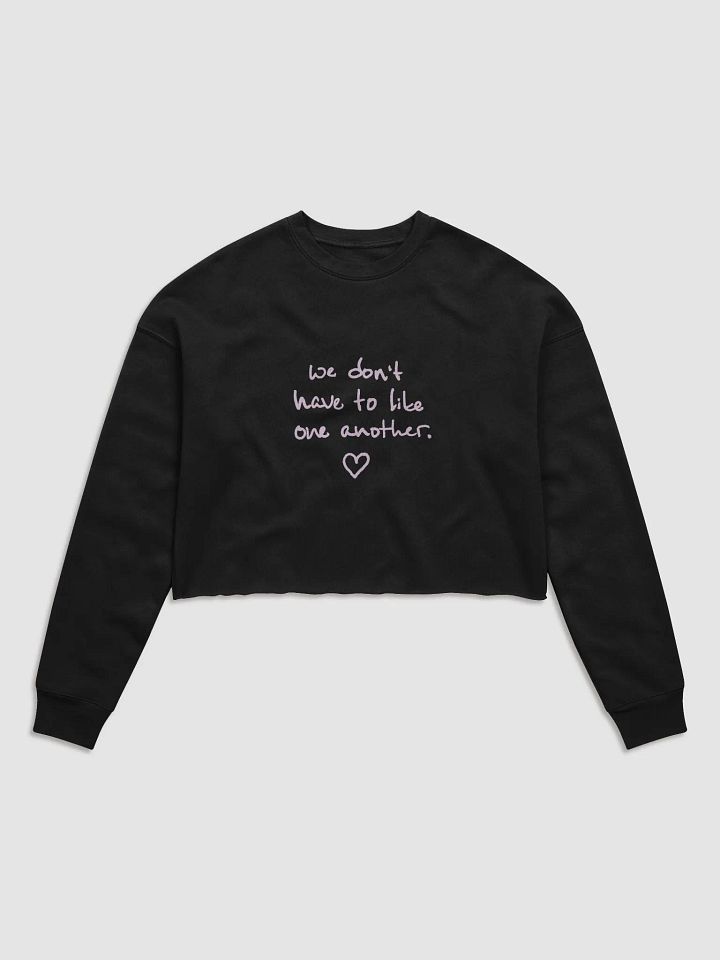 ONE ANOTHER (pink) women's fleece crop sweatshirt product image (2)
