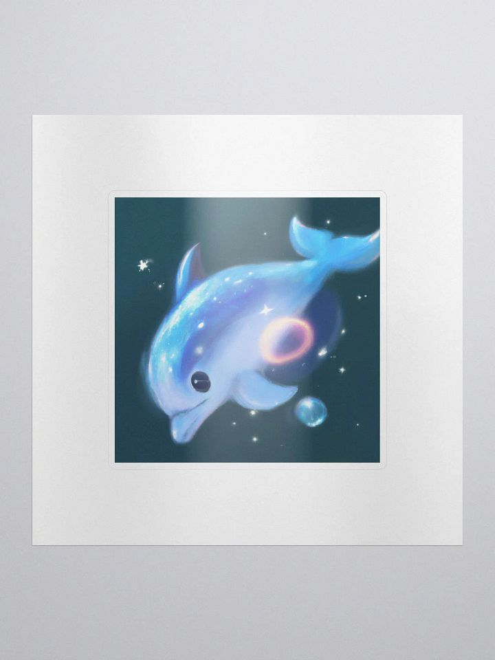 Cute Galactic Dolphin Sigma Sticker product image (1)