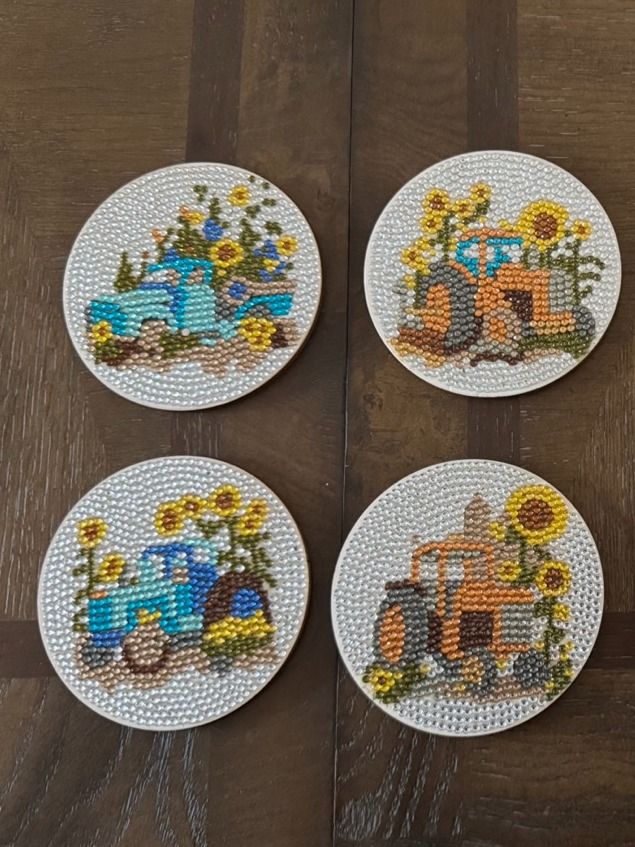 Tractor Coasters 8ct product image (1)