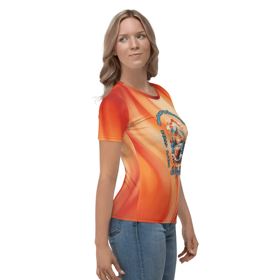 Nature is my Happy Place and Coffee is my Fuel All Over Print T-shirt product image (3)