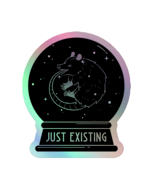 Just Existing holographic stickers product image (1)