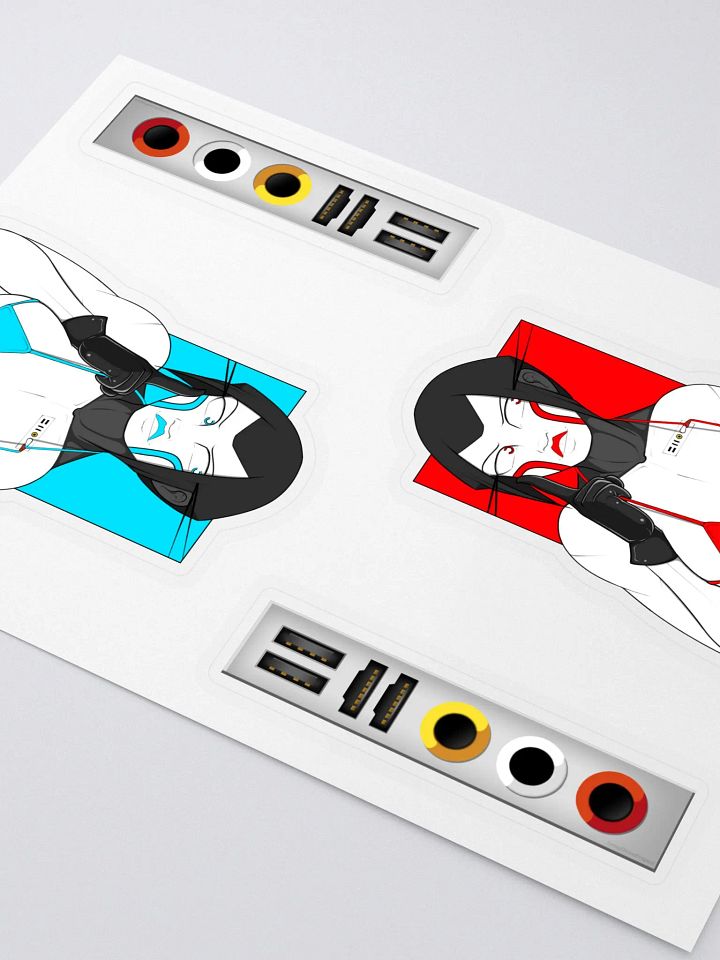 Summer Swimsuit Sticker Sheet (Red/Blue) product image (2)