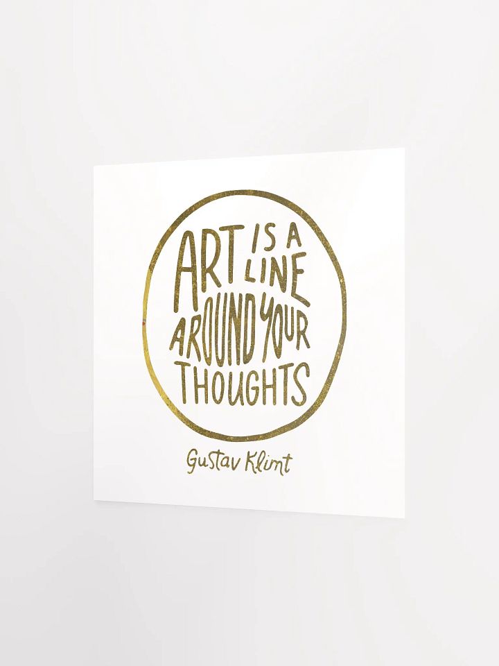 Gustav Klimt: "Art Is A Line" Quote - Print product image (2)
