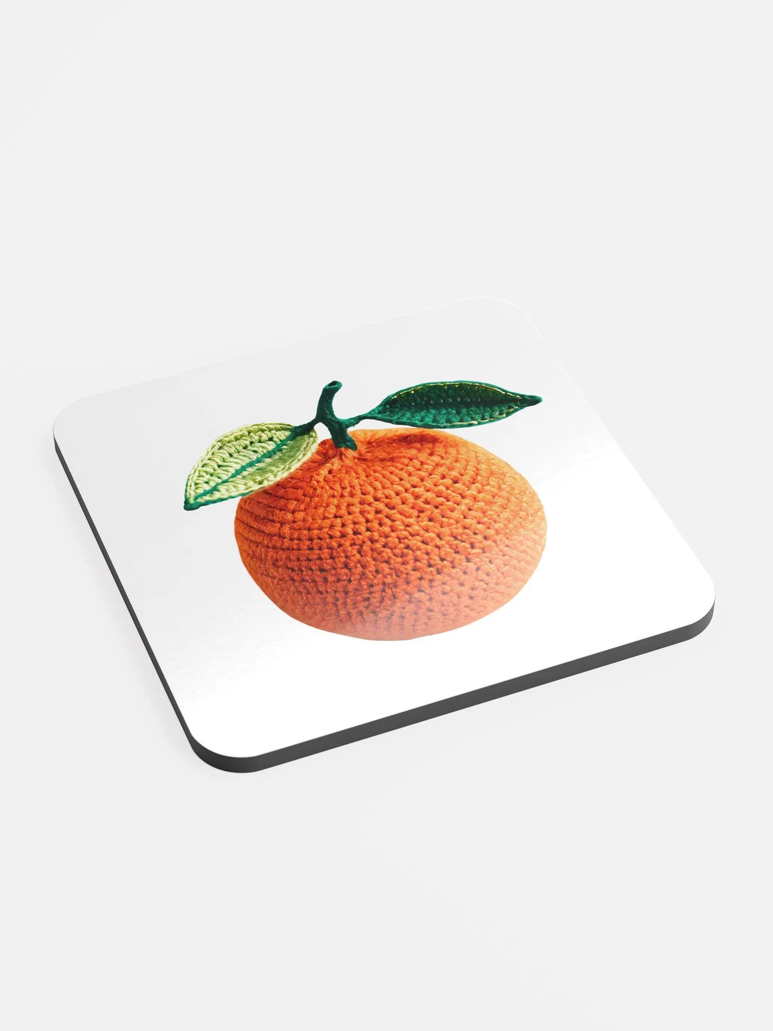 CozyAvocado Glossed Cork Coaster Orange #1 product image (2)