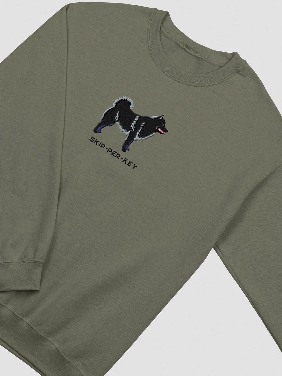 Skip-Per-Key Sweatshirt (Embroidered) of a Schipperke(Black) product image (9)