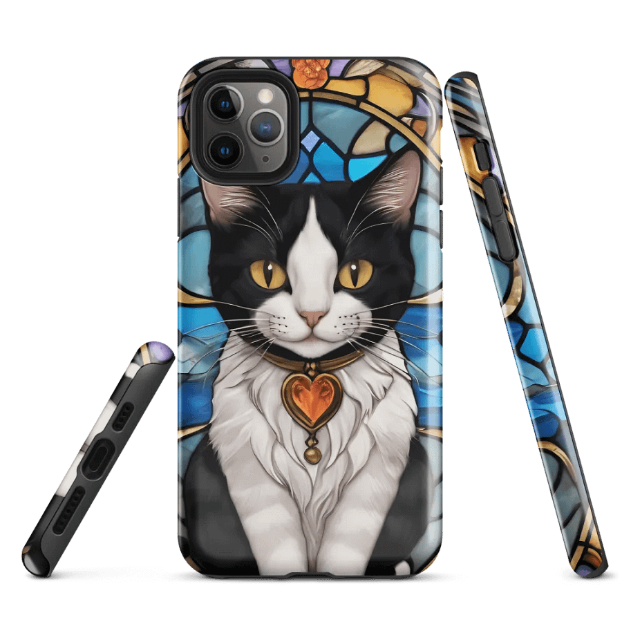 Stained Glass Cat iPhone Case product image (3)