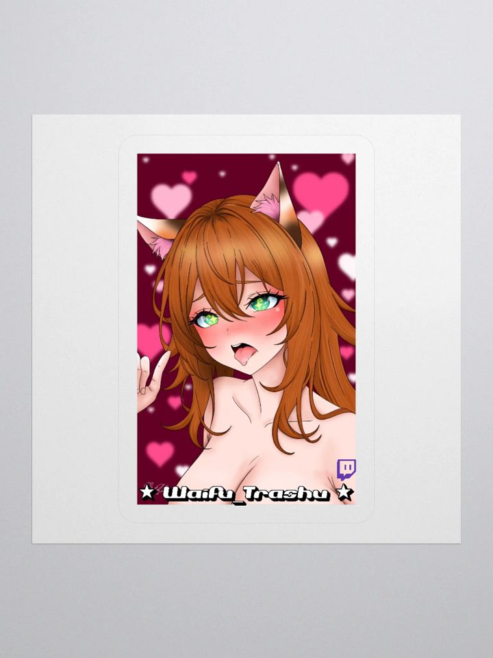 Kawaii Cat Girl Kiss Cut Stickers product image (3)