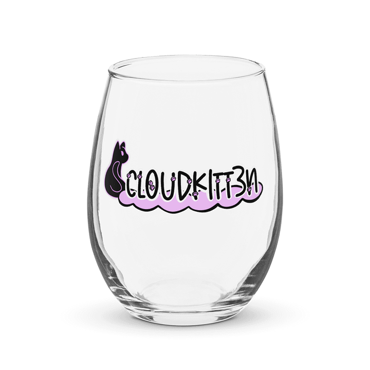 Kitten Logo Stemless Wine Glass product image (1)