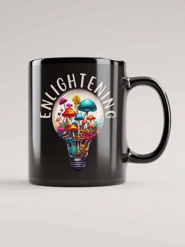Reflective Bulbs Graphic | Black Coffee Mug | Enlightening product image (2)
