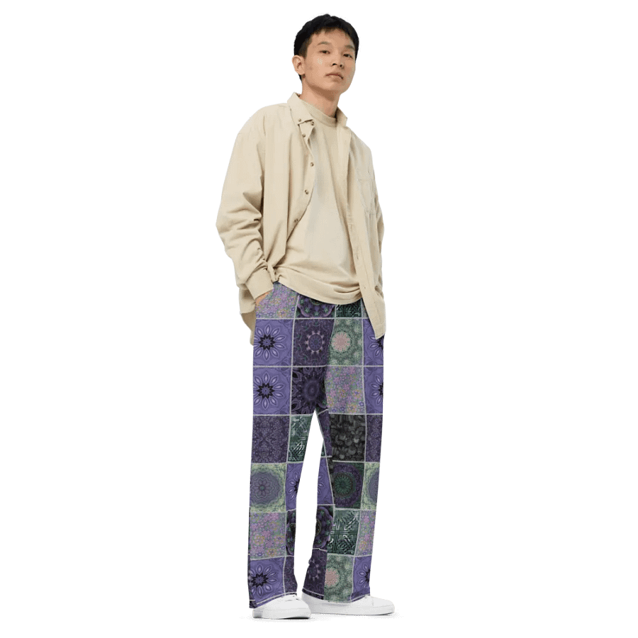 Lavender Crazy Quilt Wideleg Pants product image (3)