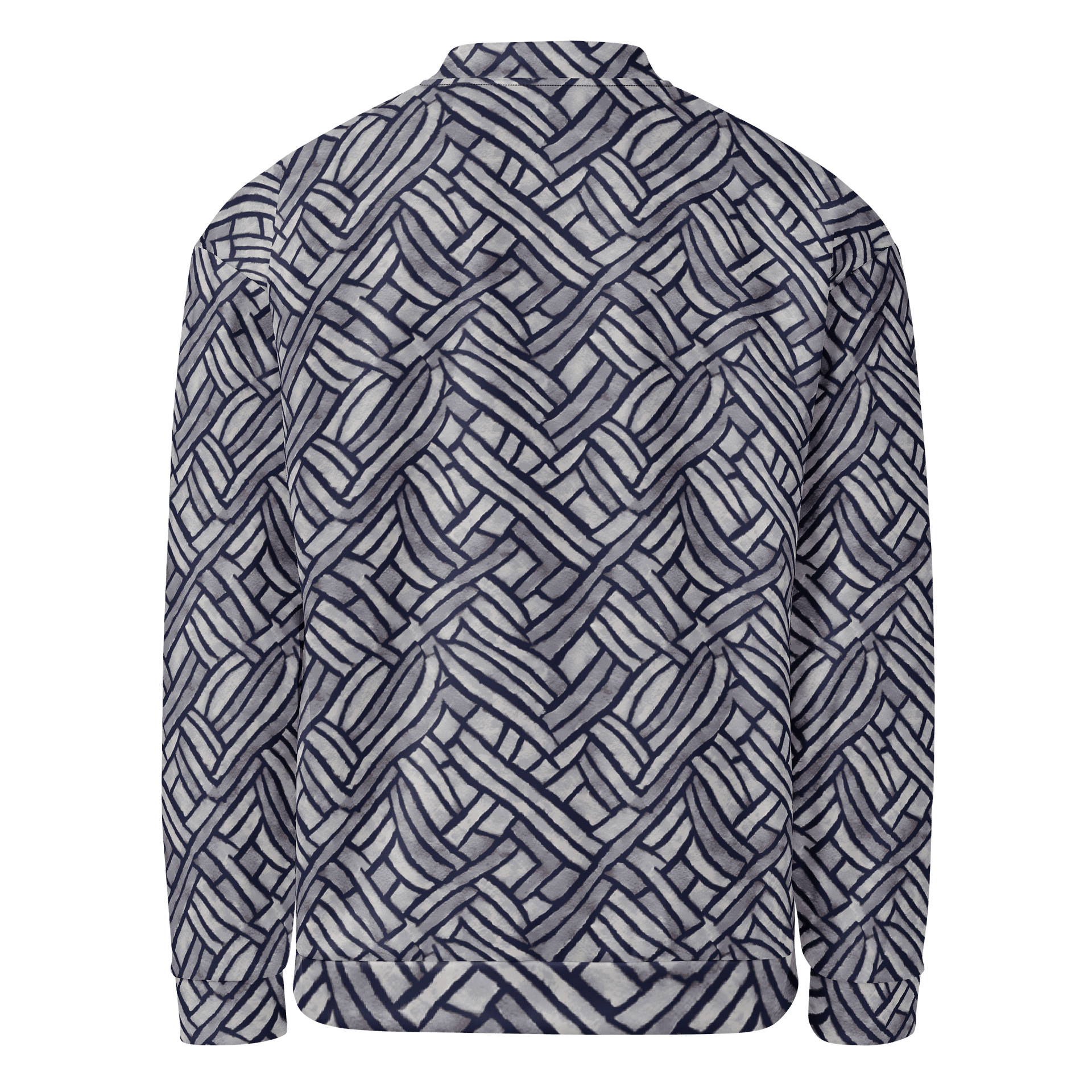 Grey Rectangles Bomber Jacket product image (2)