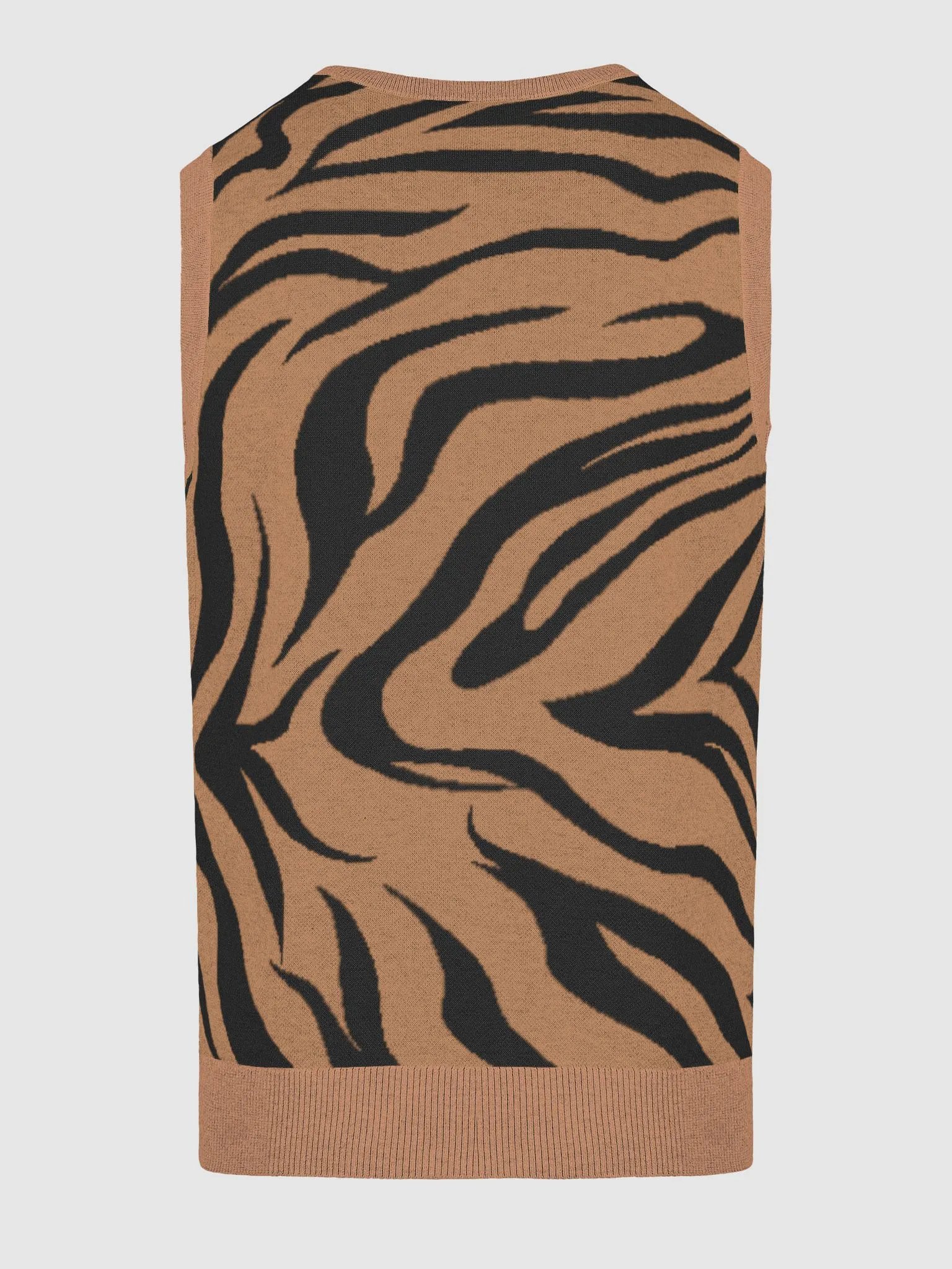 Tiger Stripes Be Wild Knit V-Neck Sweater Vest product image (4)
