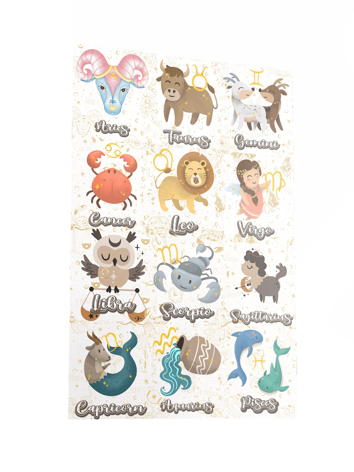Zodiac Signs Illustrated Poster product image (2)