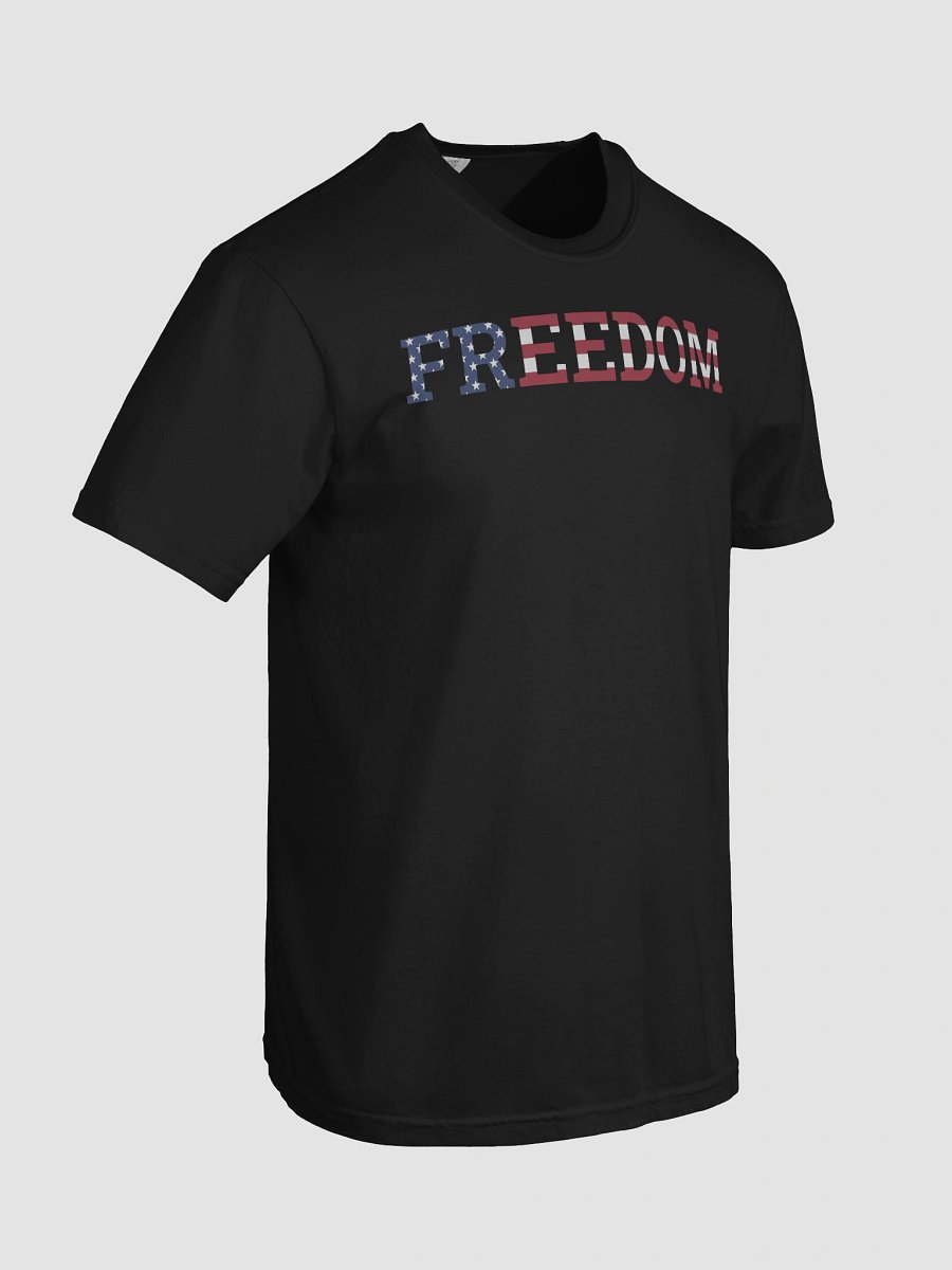 Freedom Typography USA Flag Unisex Garment-Dyed T-shirt product image (8)