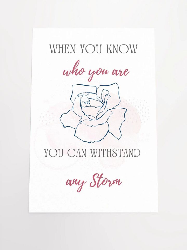 Resilience Rose: Inspirational Matte Poster product image (1)