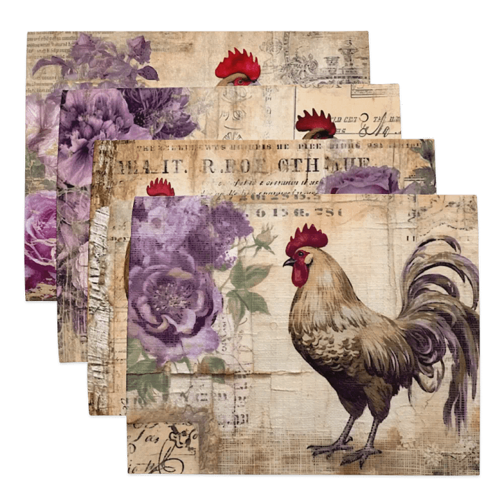 Vintage Rooster Placemat Set (4) product image (1)