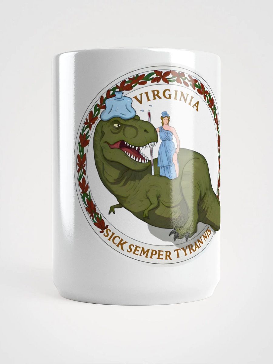 Sick Semper Tyrannis - Virginia State Flag Seal with Dinosaur Mug product image (5)