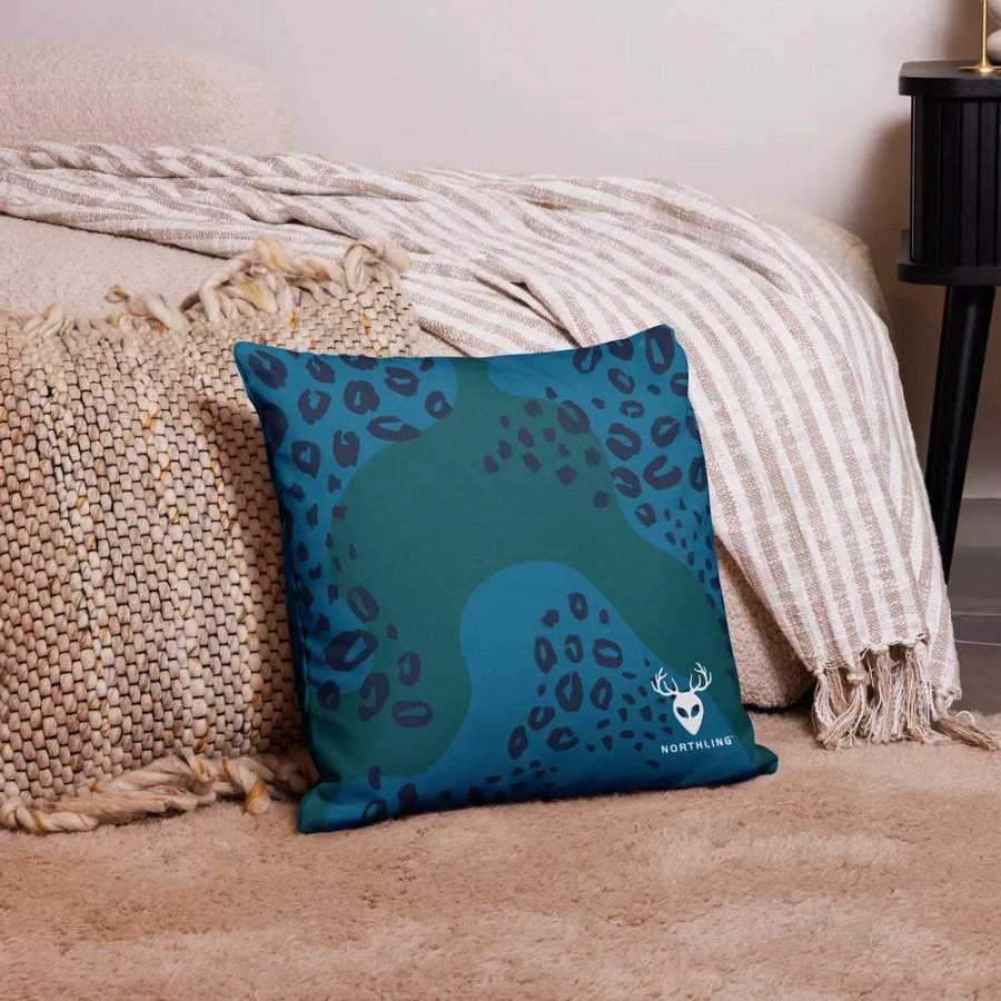 Northling™ Blue Green Topo Throw Pillow product image (2)