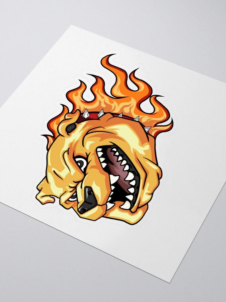 Angry Flaming Bulldog Sticker product image (7)