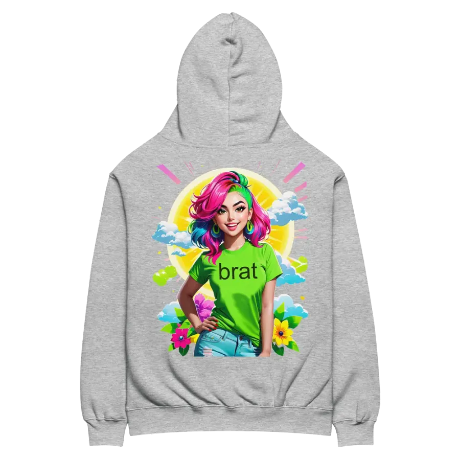 Brat - Premium Hoodie (Athletic Heather) Brat Life - v5 (Back Printed Design) product image (3)