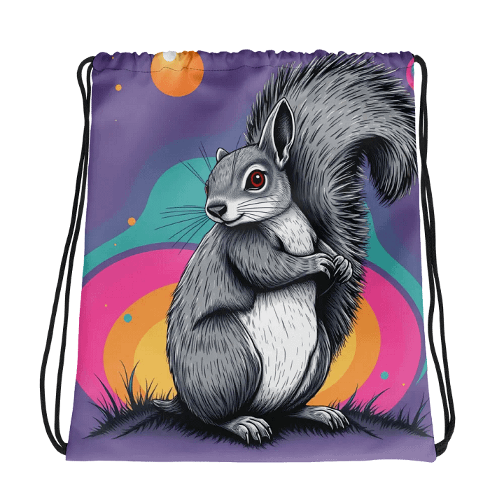 Vibrant Squirrel All-Over Drawstring Bag product image (1)