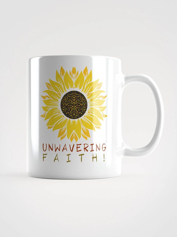 "Unwavering Faith Sunflower Mug" product image (1)