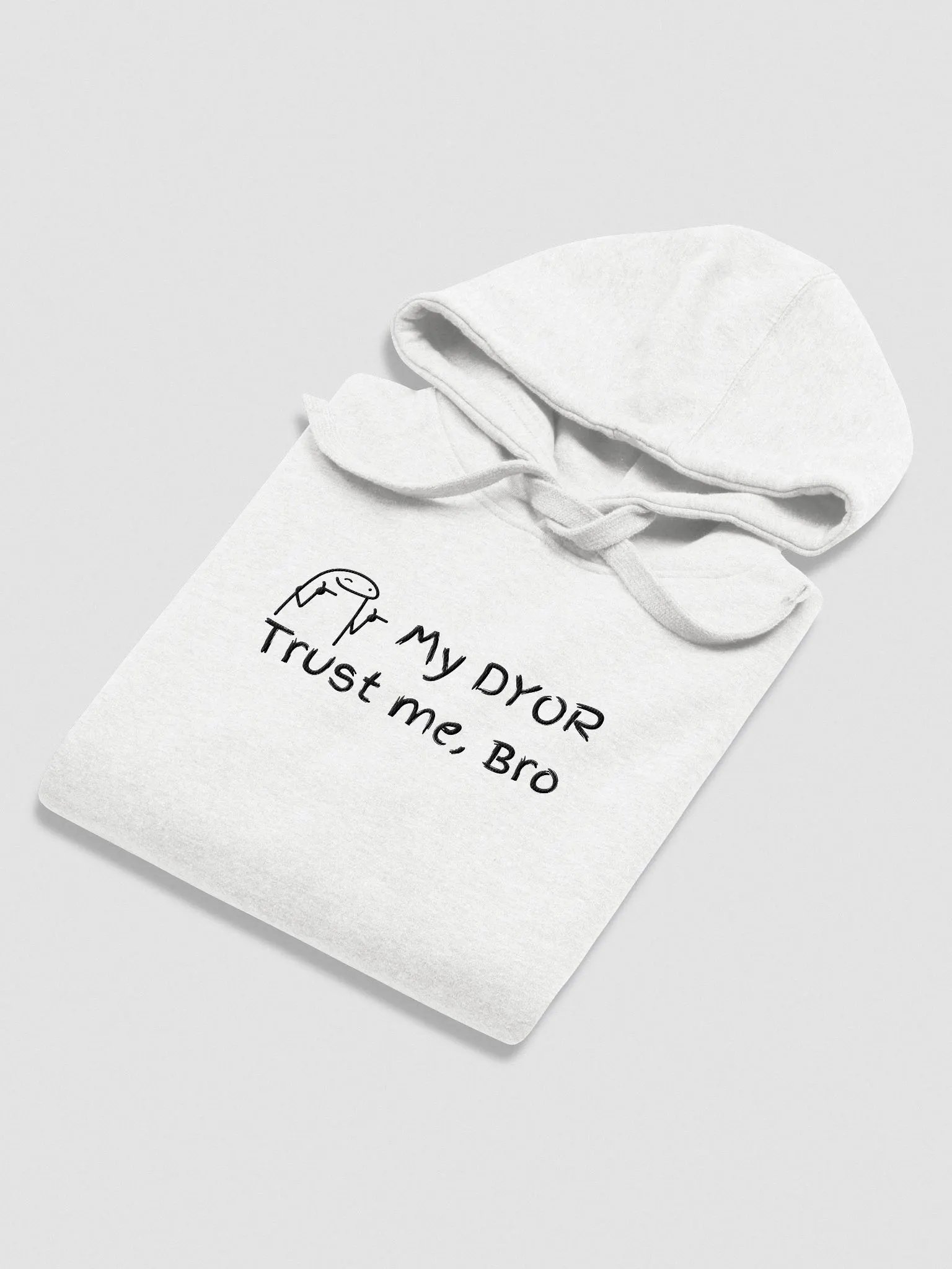 My DYOR-Trust me, Bro | Crypto meme Embroidered Hoodie - Light Colors product image (3)