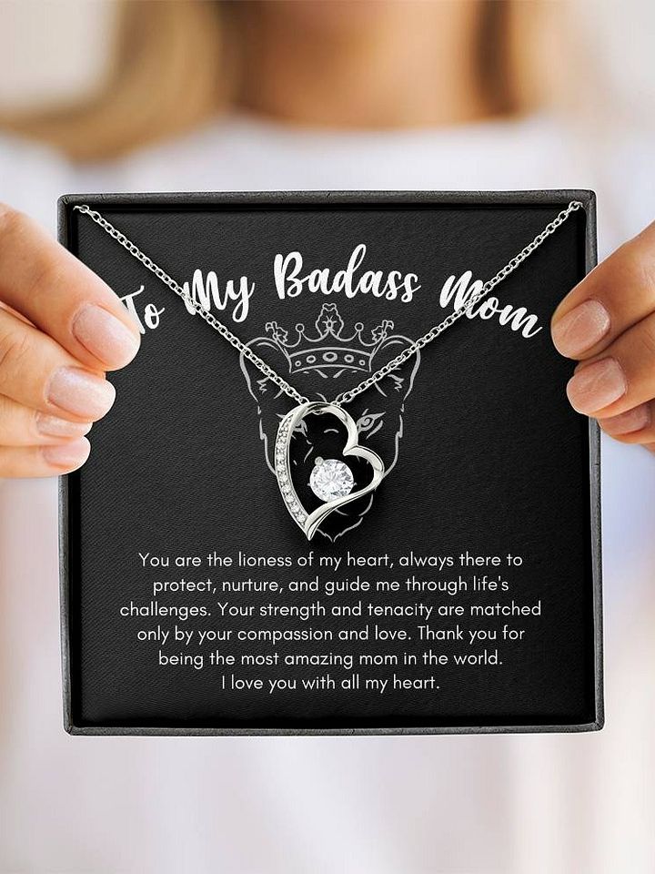 To My Badass Mom Forever Love Necklace - Lioness Of My Heart product image (1)