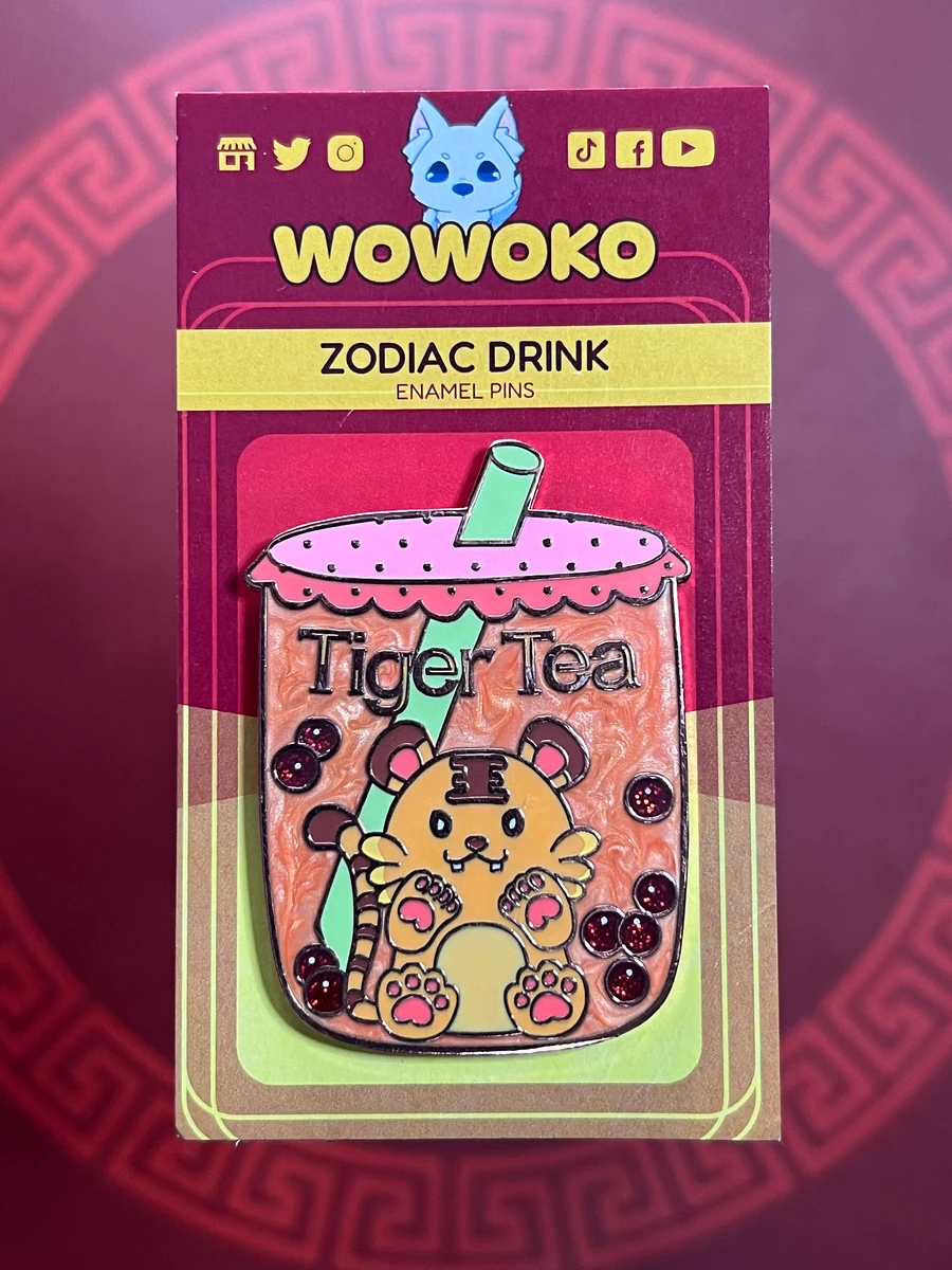 Enamel Pin - Zodiac Drinks - Tiger Milk Tea product image (1)