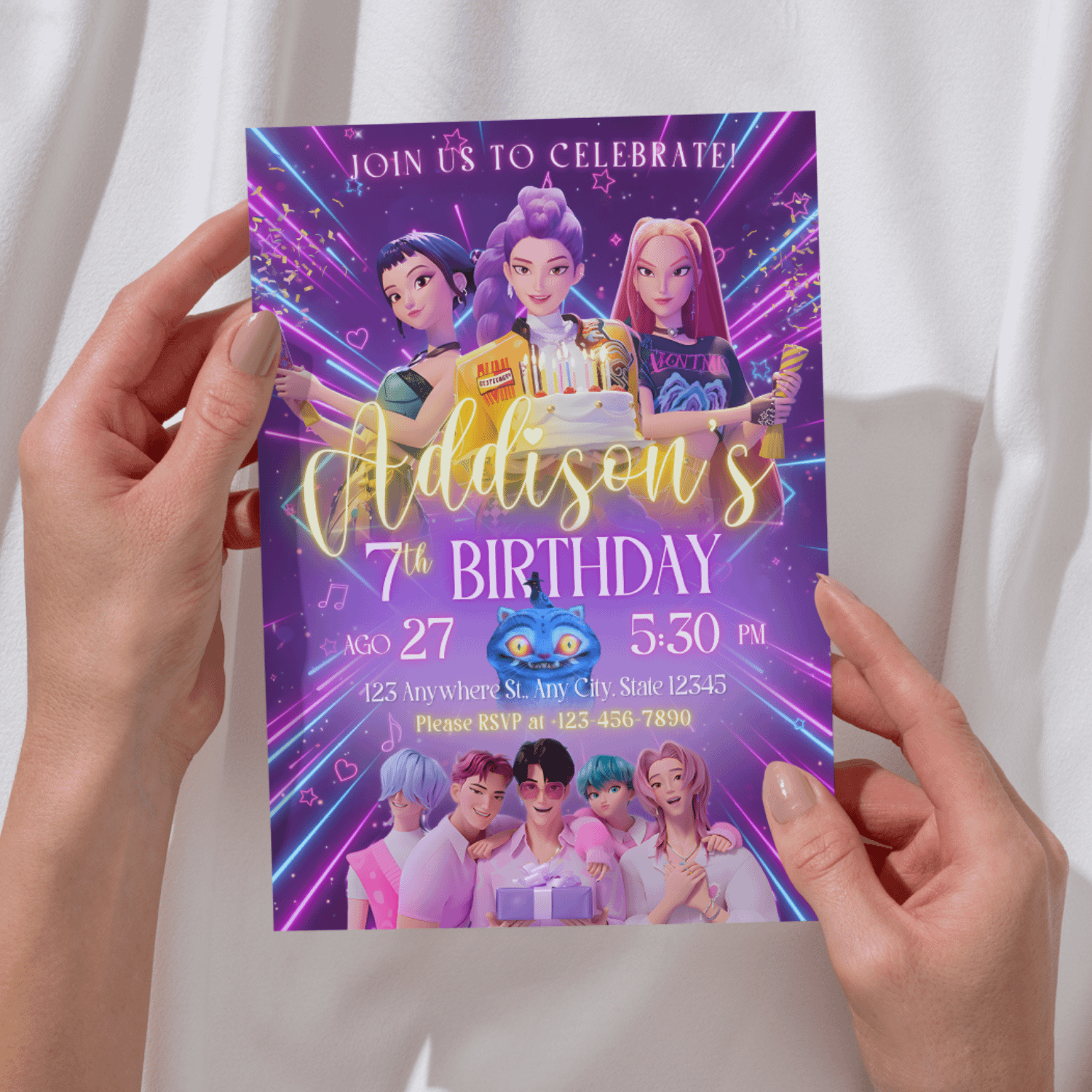 K-Pop Demon Hunter Birthday Invitation product image (4)