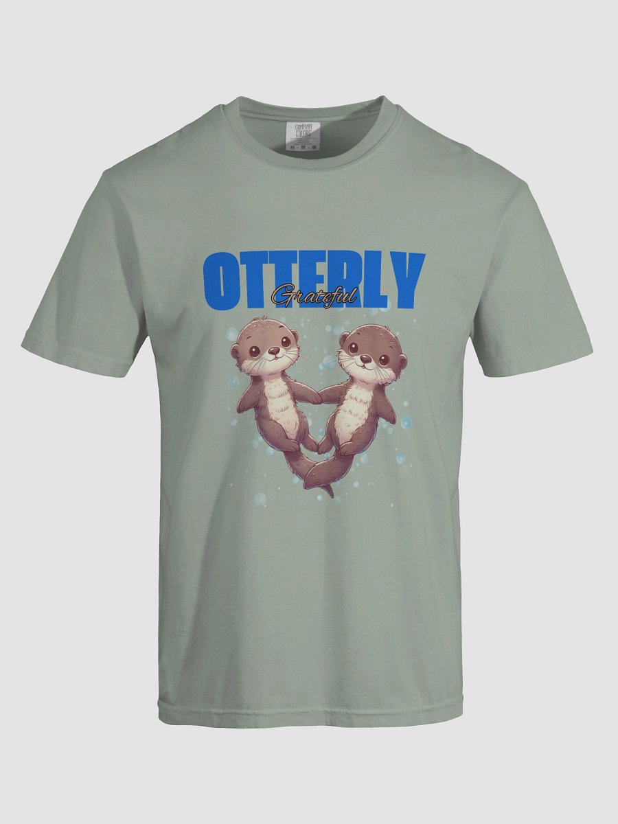 Otterly Grateful Cartoon Otters T-Shirt product image (68)