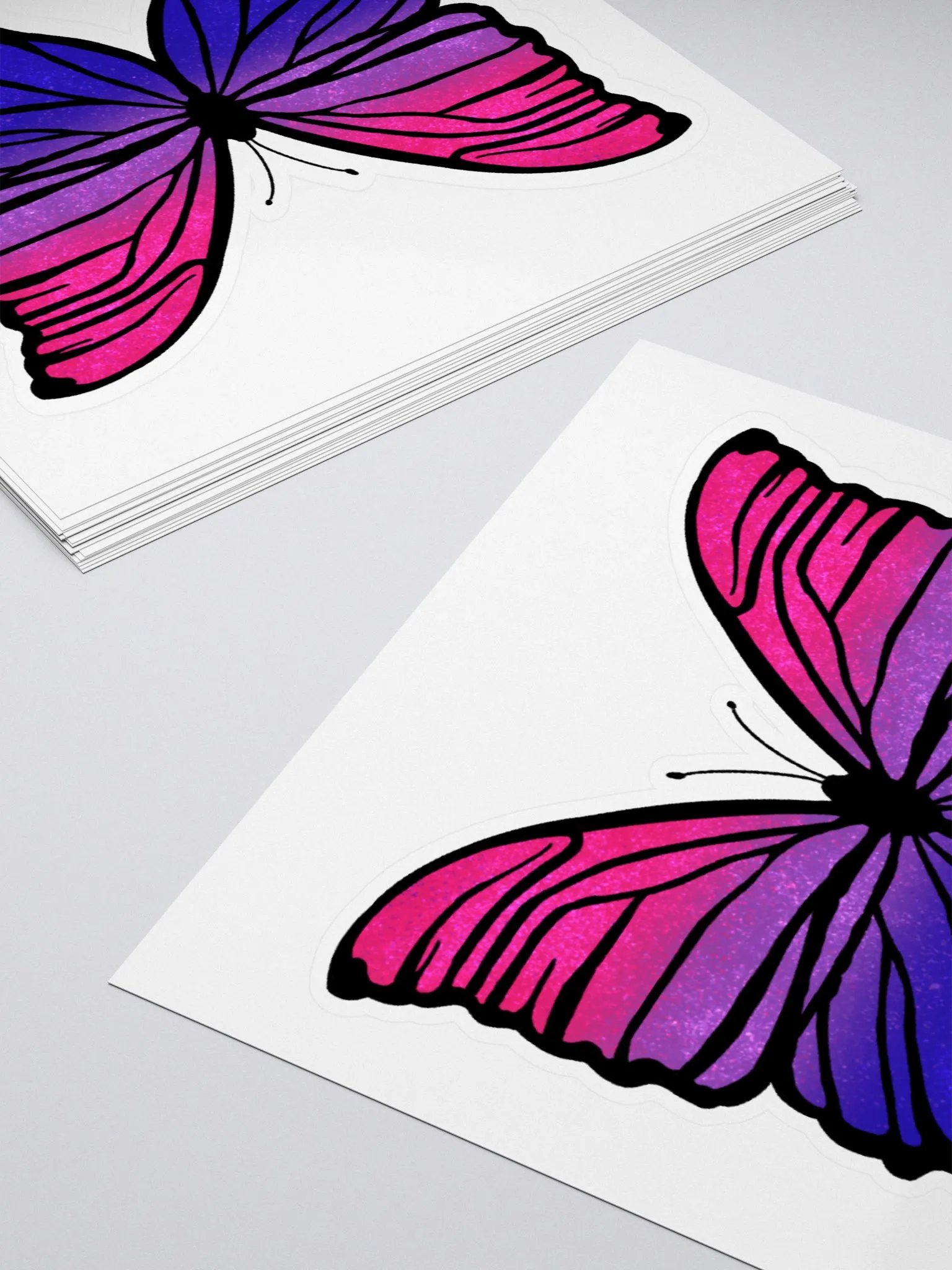 Bisexual Pride Butterfly Kiss Cut Sticker product image (4)