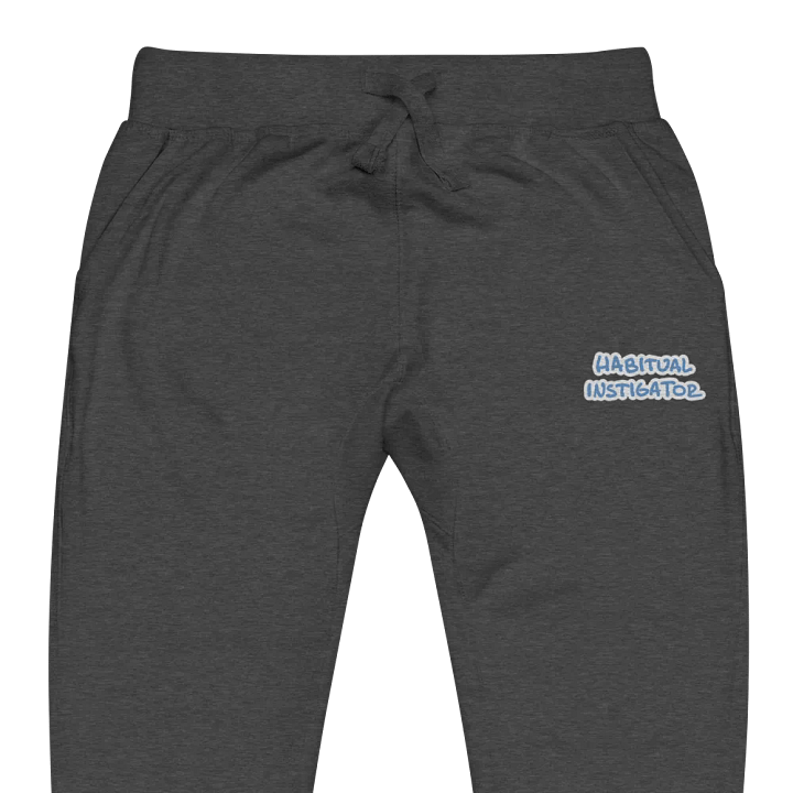 HABITUAL INSTIGATOR (aqua bubble design) embroidered fleece joggers product image (3)