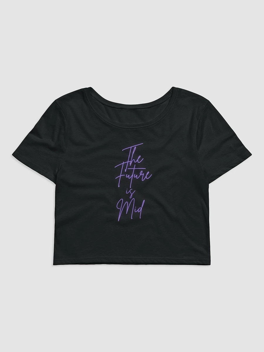 The Future is Mid Purple (Rain) Neon Print Crop Top Baby T product image (1)