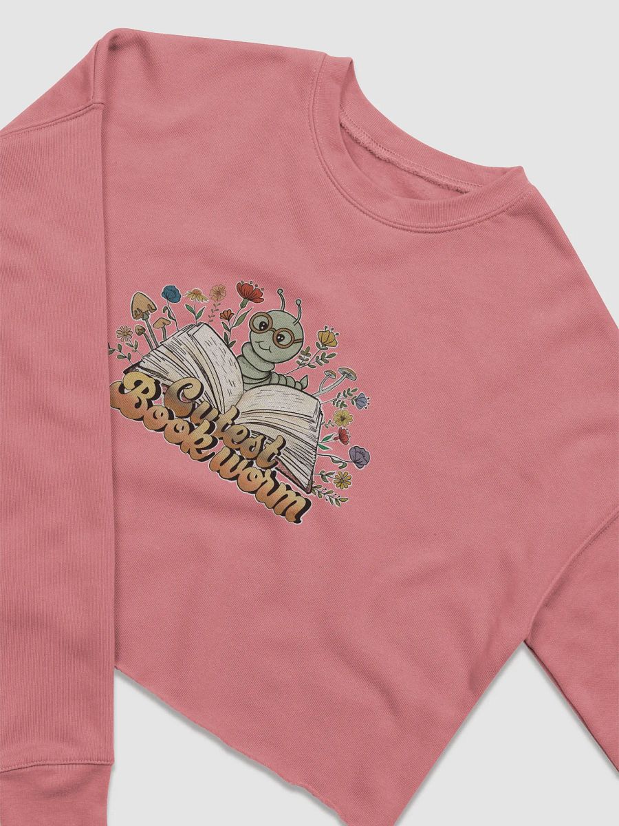 Cutest Bookworm Cropped sweatshirt – Whimsical Book Lover Gift - Large Print product image (3)