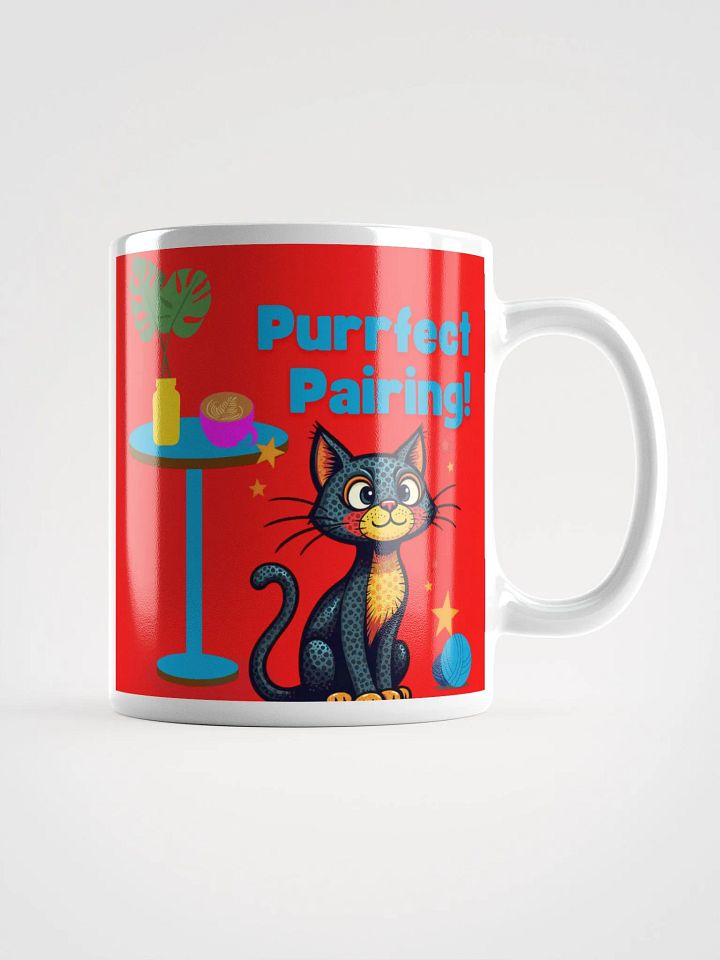 Purrfect Pairing! White Glossy Mug product image (1)