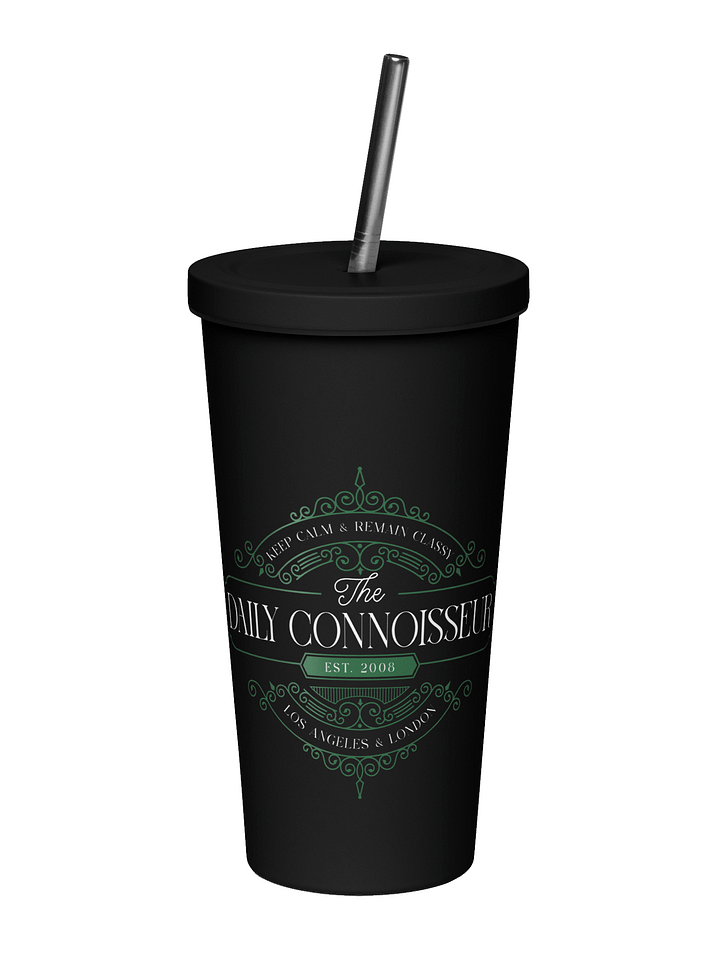 TDC Black Tumbler with Straw product image (1)