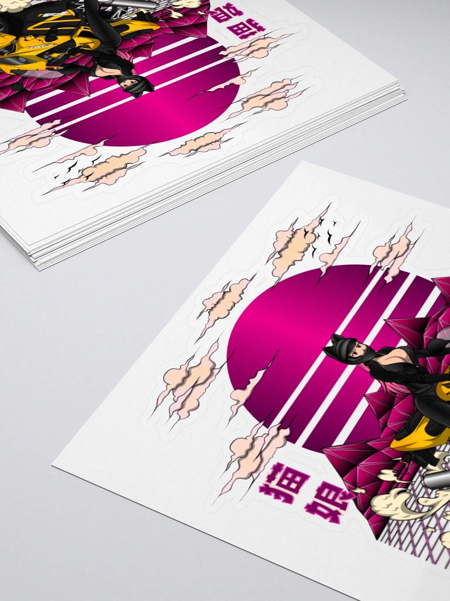 Biker Cat Girl Sticker product image (4)