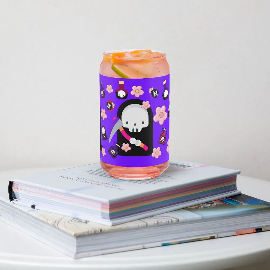 Purple Grim Reaper Glass Tumbler product image (5)