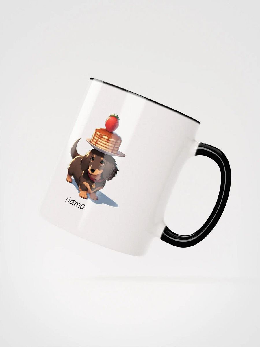 Personalized Sausage Dogs and Pancakes Coloured Mug product image (2)