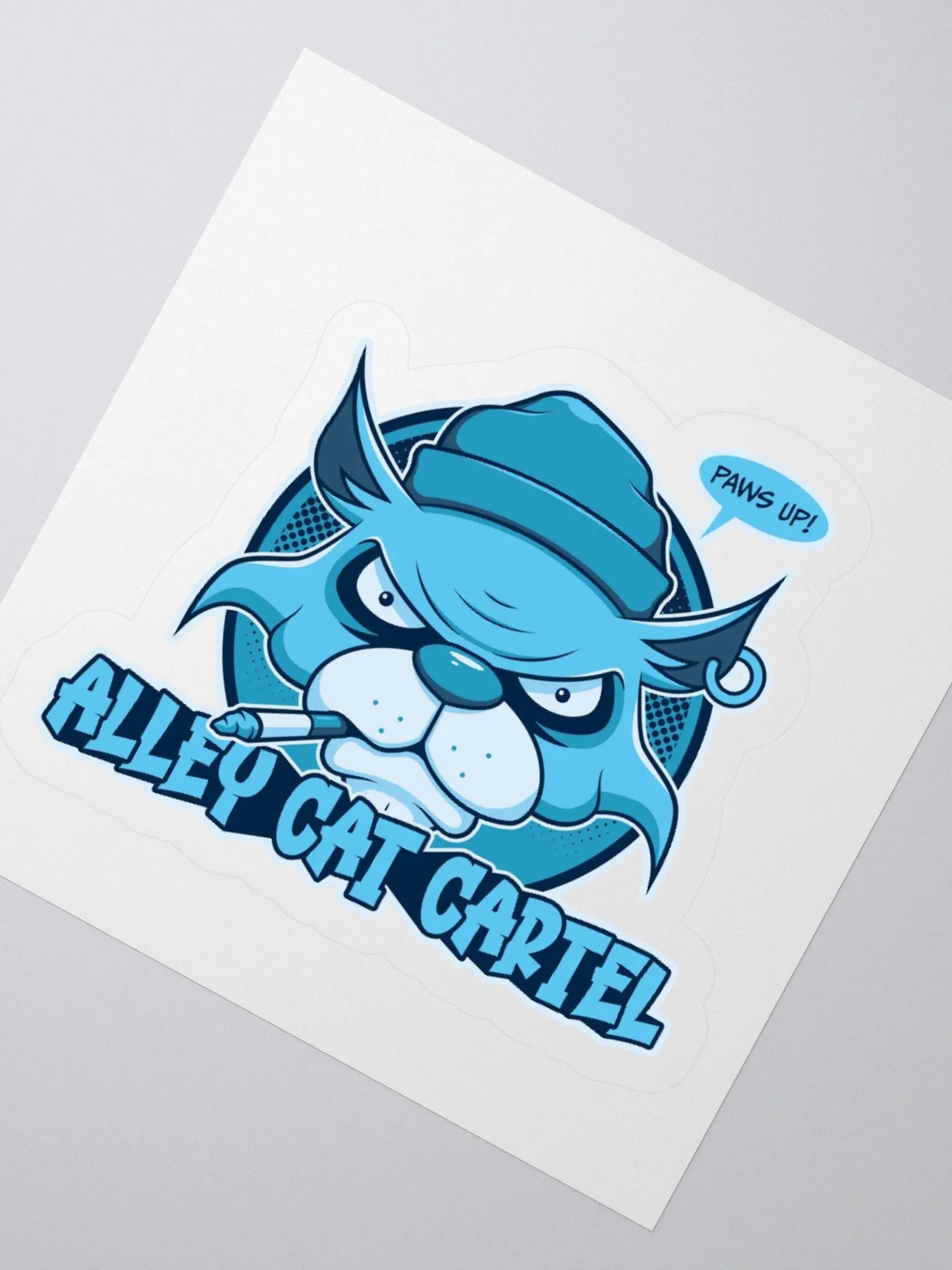 Alley Cat Cartel Sticker – Funny Retro Cat Lover Design product image (4)