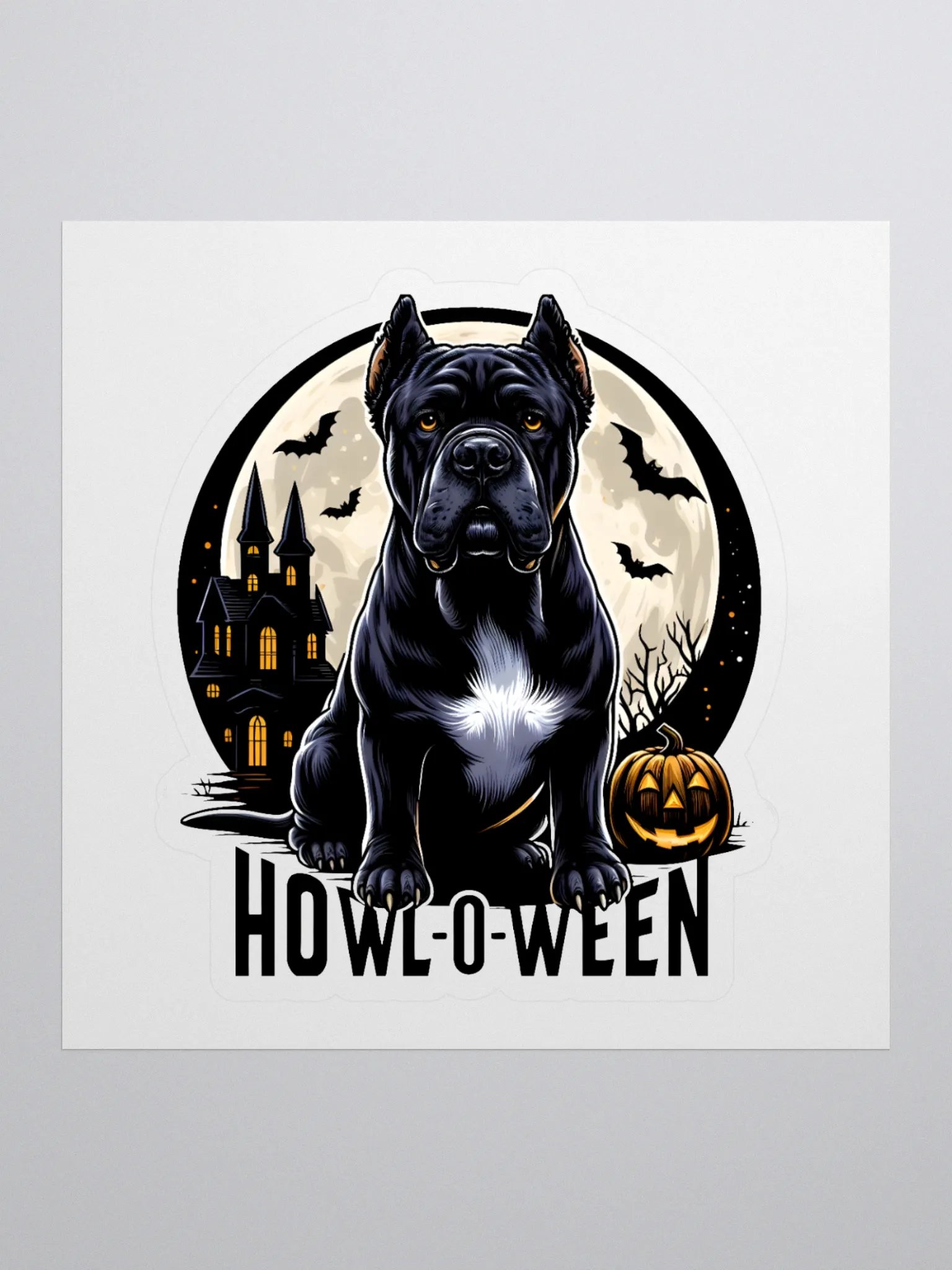 Cane Corso Happy Howl-o-Ween Sticker product image (1)