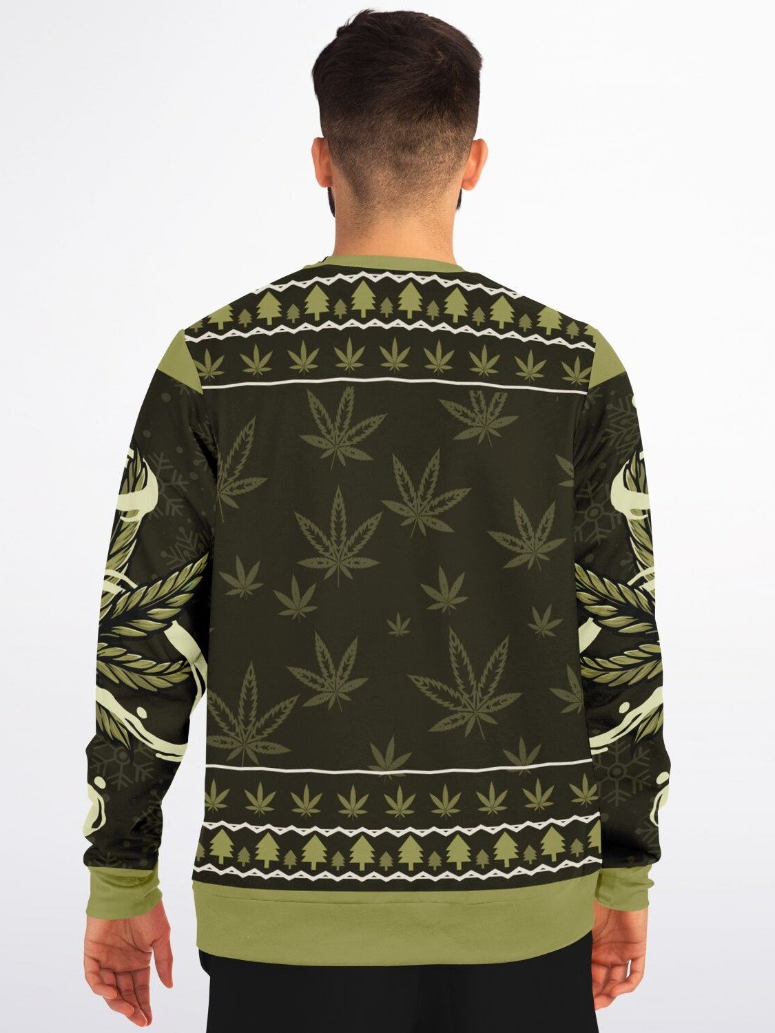 Merrijuana Christmas Sweater | Funny W**d Santa Holiday Sweatshirt | 420 Festive Outfit | Stoner Christmas Winter Outfit product image (2)