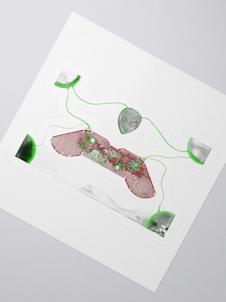 Neon Gaming Controller Kiss Cut Stickers product image (5)