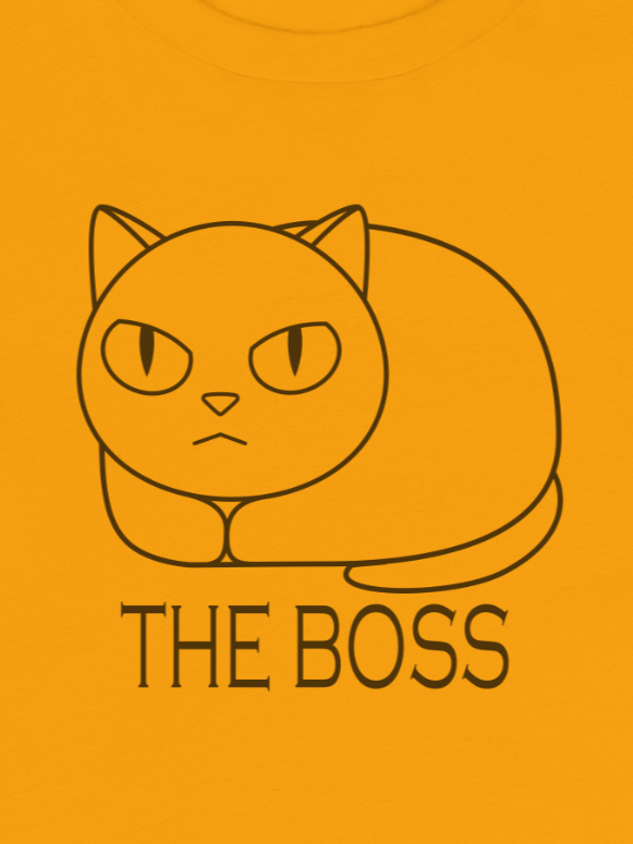The Boss Unisex Long Sleeve Tee, Black Print product image (1)