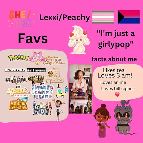 #aboutmechallenge 
Hiii~, it's nice to meet you!~ I'm peachy/lex! I'm a youtuber, content creator, writer, anime fanatic, and...