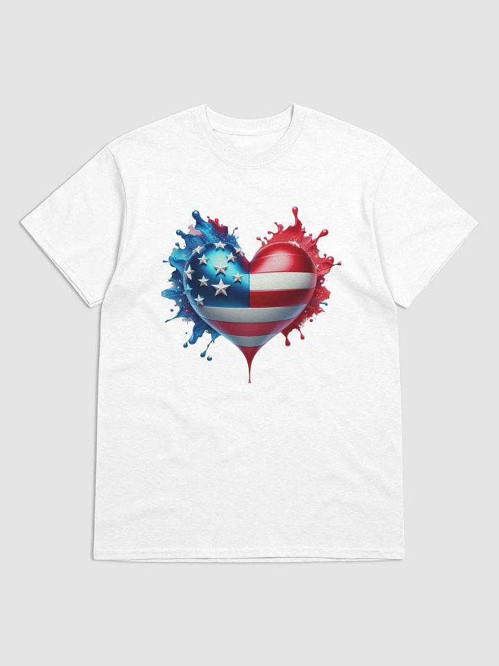 Stars & Stripes Heart Patriotic Tee product image (2)