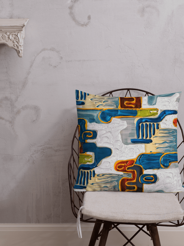 Combing the Clouds Abstract Painted Premium Accent Pillow product image (3)