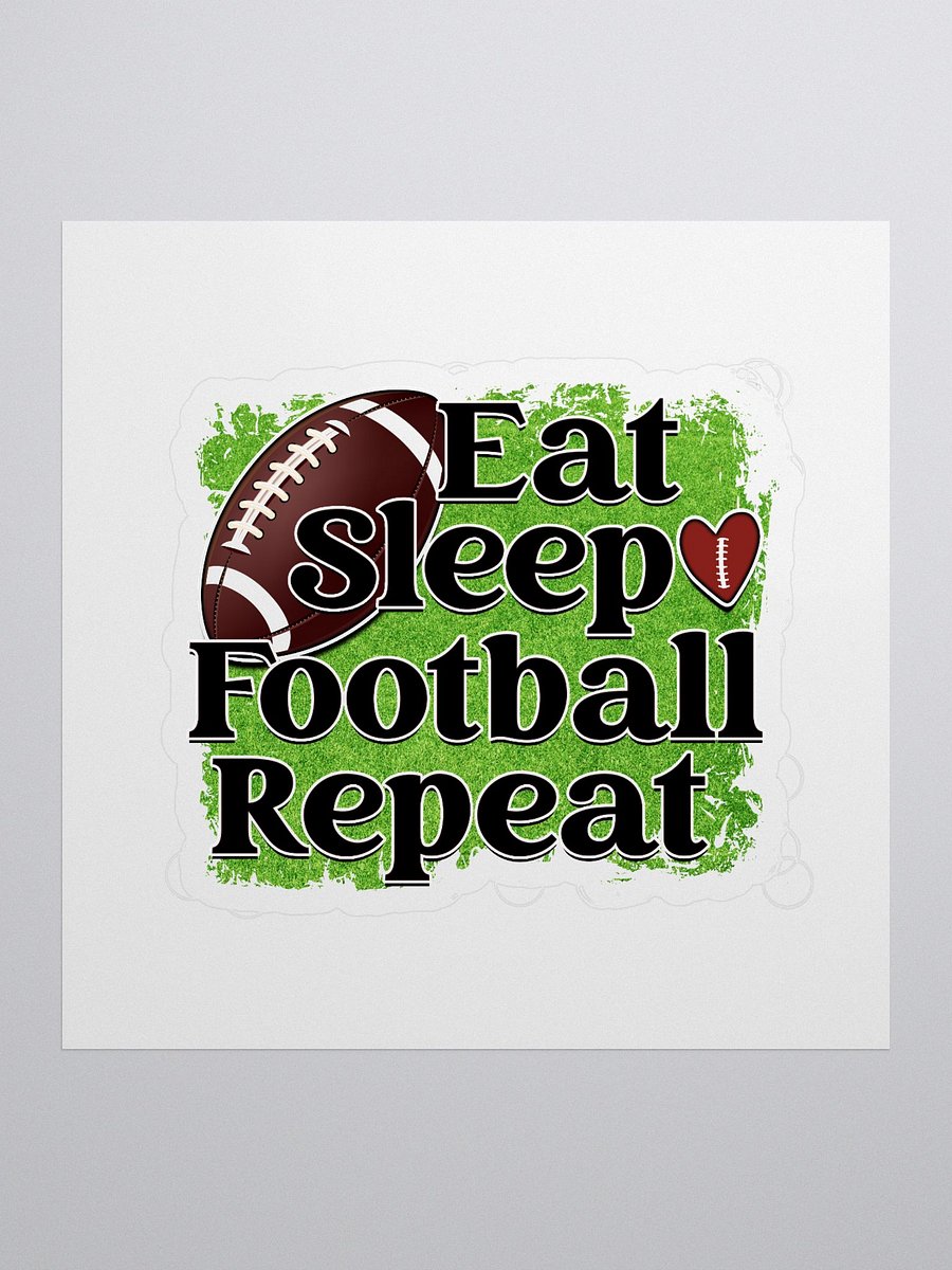 Eat Sleep Football Repeat Stickers product image (1)